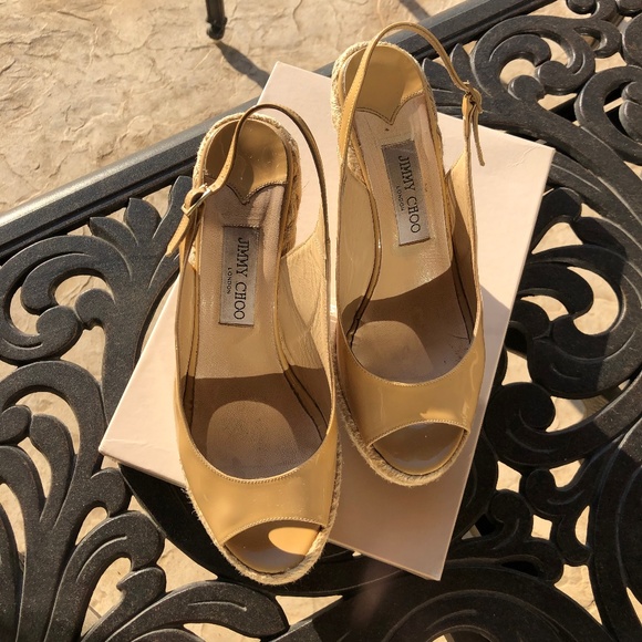 Jimmy Choo Polar Patent Espadrille Wedge - Picture 2 of 9